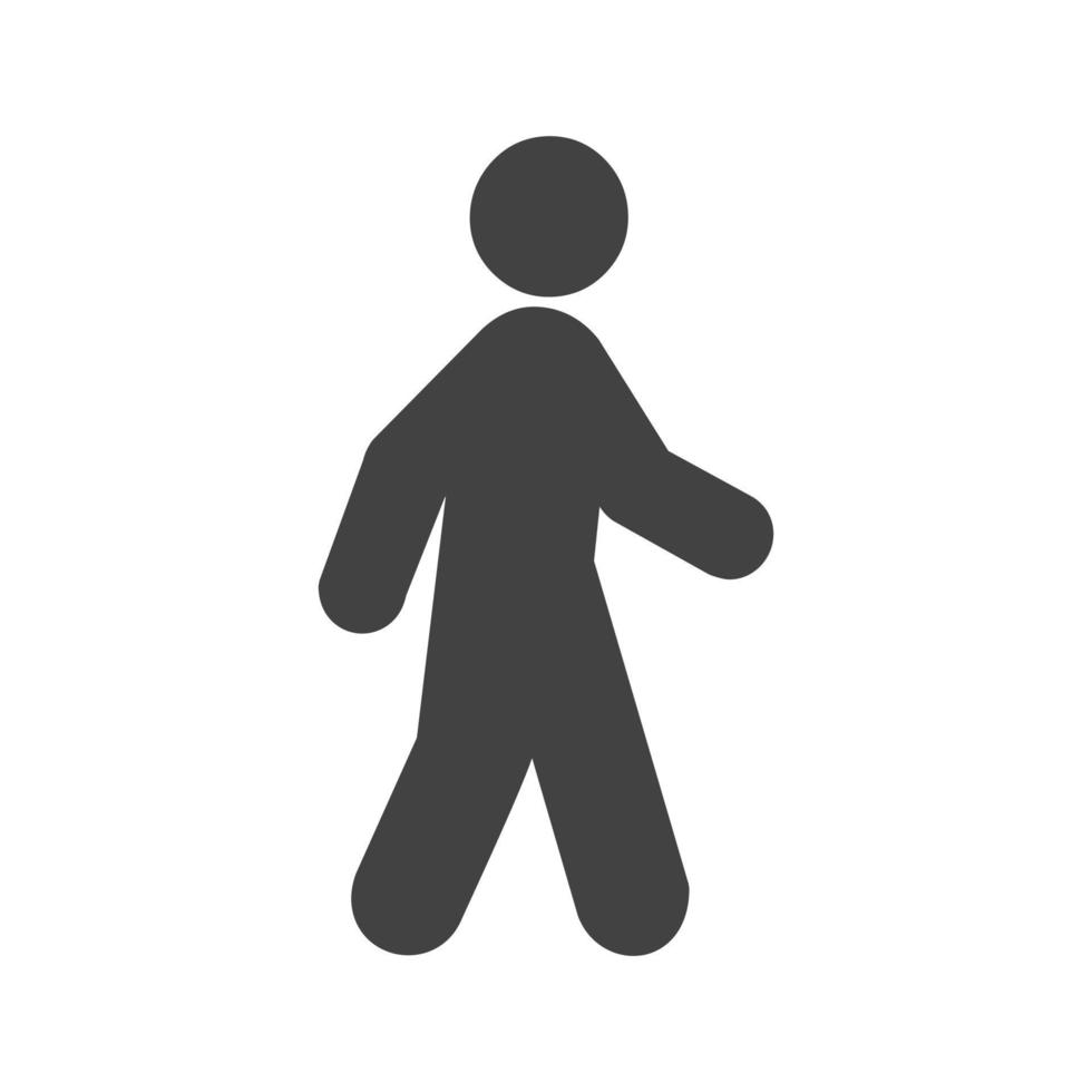 wandelen in regen glyph zwart pictogram vector