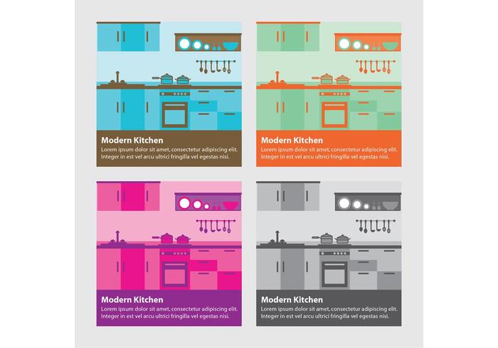 Moderne Keuken Vector Achtergronden