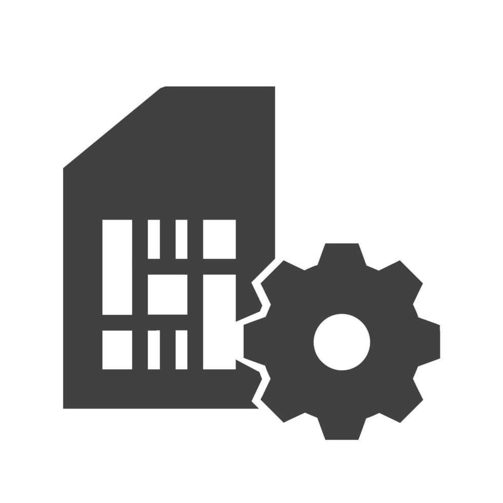 sim management glyph zwart pictogram vector