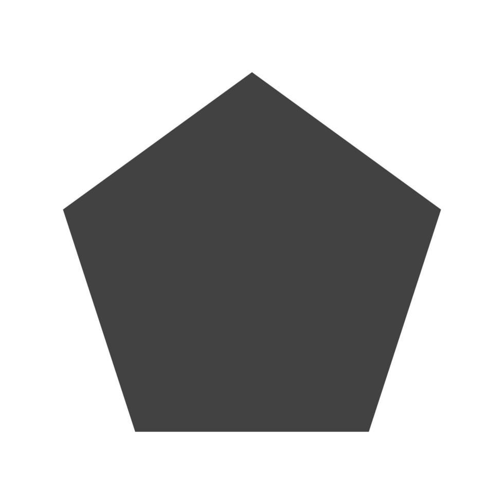 pentagon glyph zwart pictogram vector