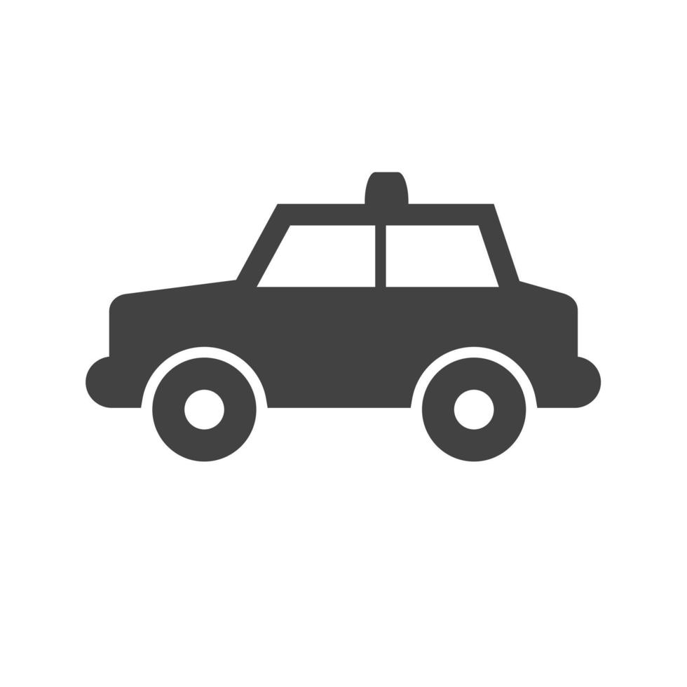 politie auto glyph zwart pictogram vector