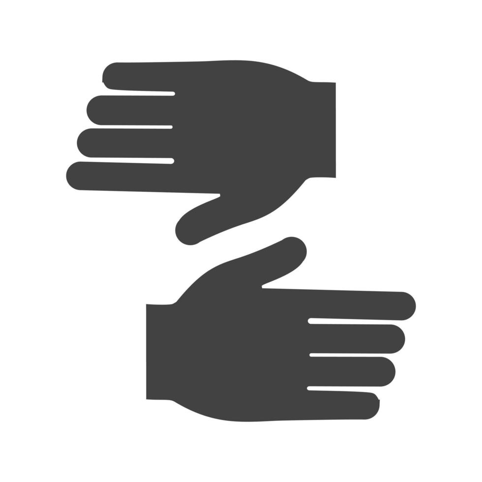 handschoenen glyph zwart pictogram vector