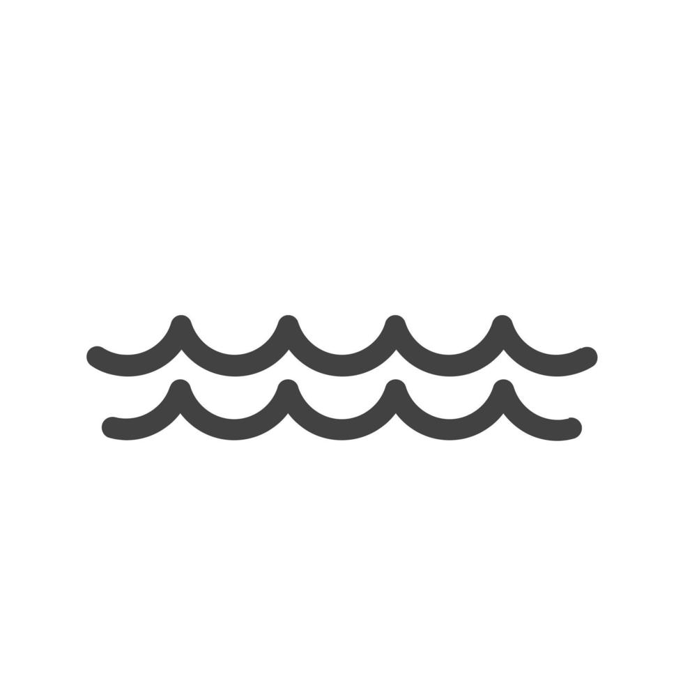 water ii glyph zwart pictogram vector