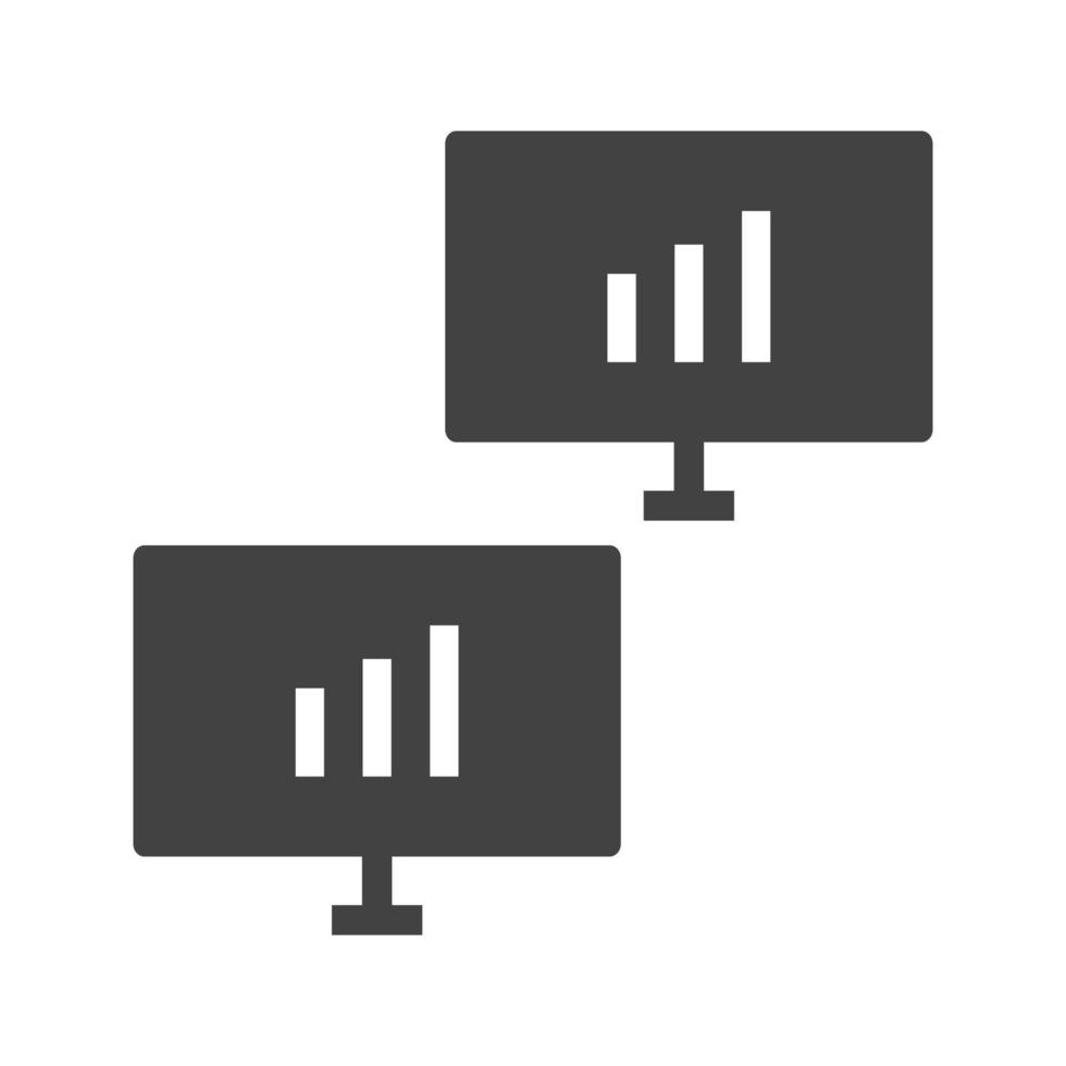 gedeelde signalen glyph zwart pictogram vector