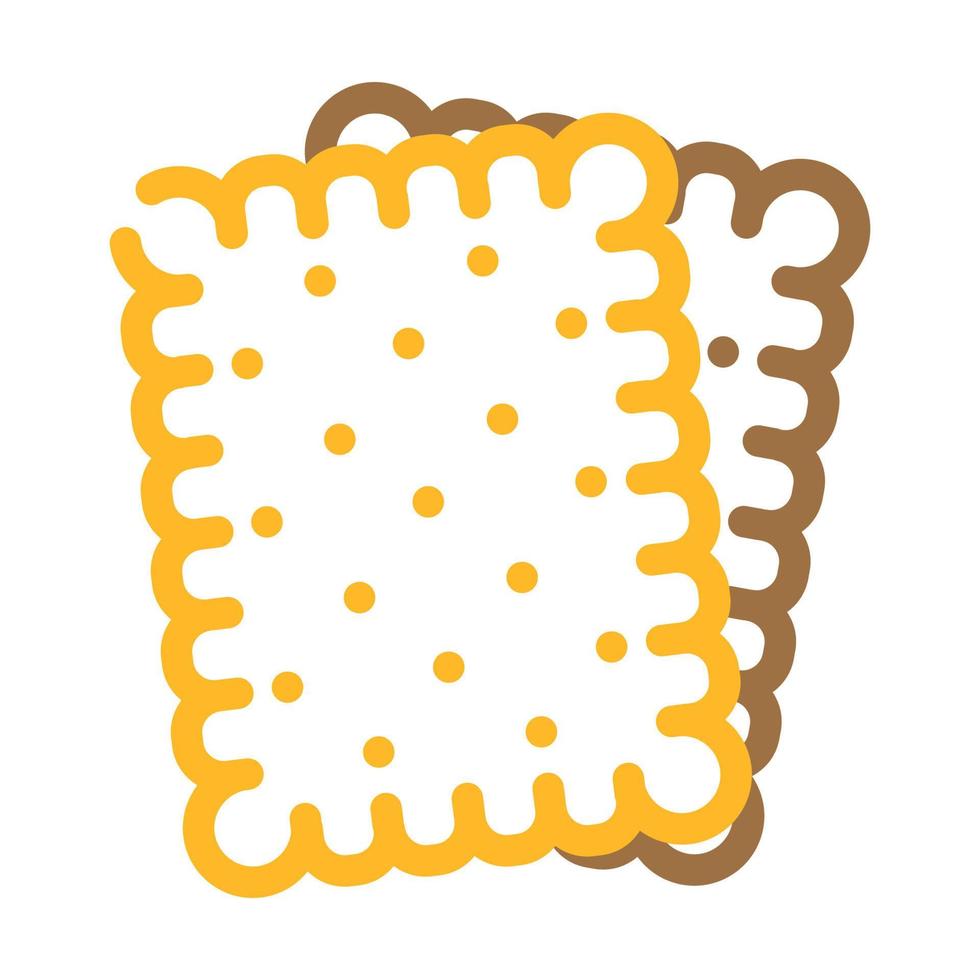 biscuit cookies kleur pictogram vectorillustratie vector