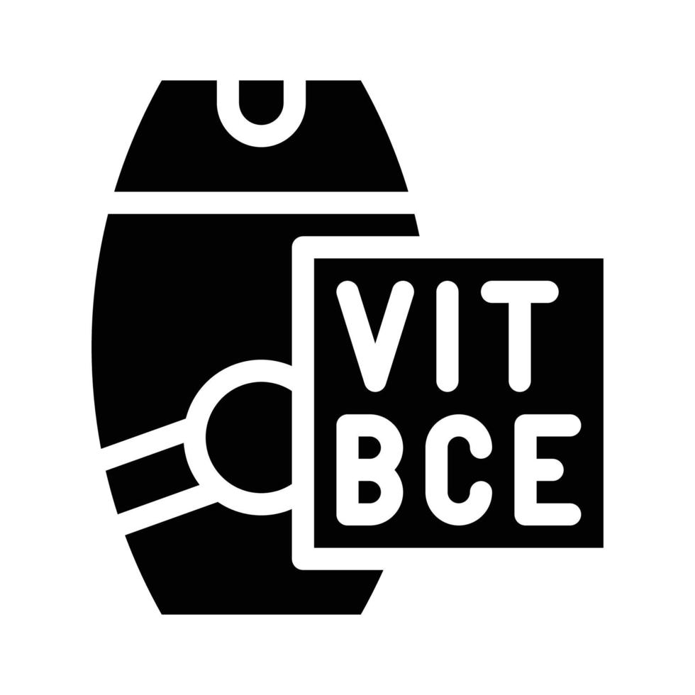 vitamine zonnebrandcrème crème glyph pictogram vectorillustratie vector