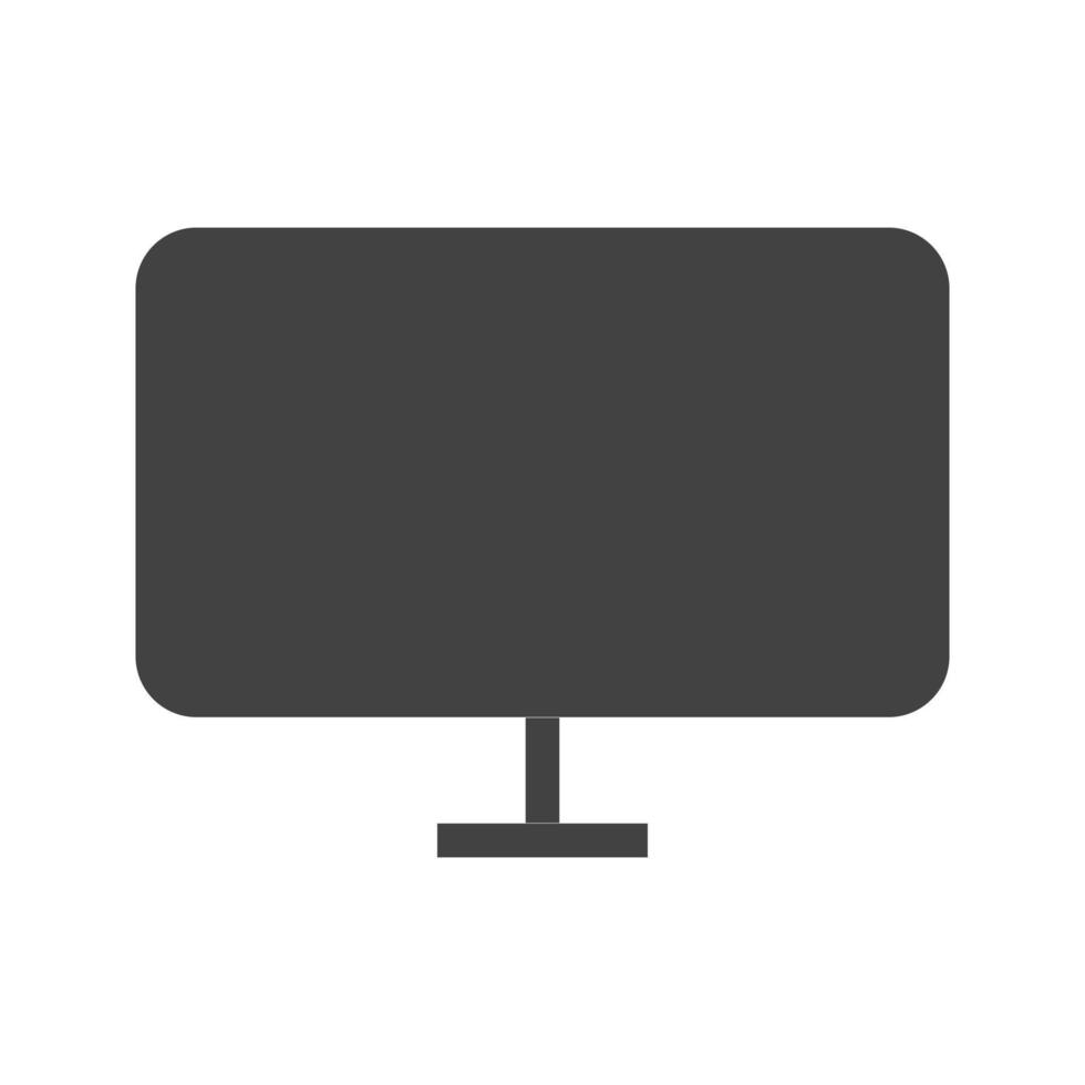 lcd-scherm glyph zwart pictogram vector