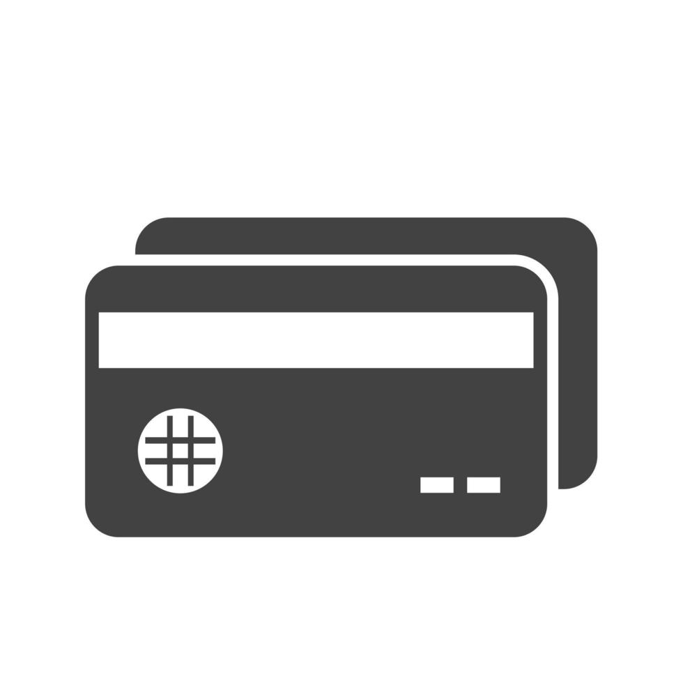 creditcards glyph zwart pictogram vector