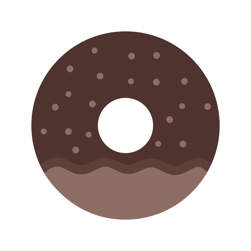 donut besprenkeld plat veelkleurig pictogram vector