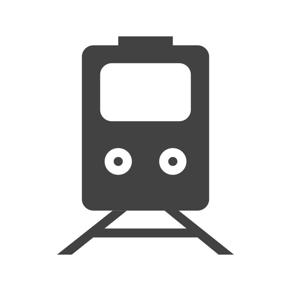 spoorweg glyph zwart pictogram vector