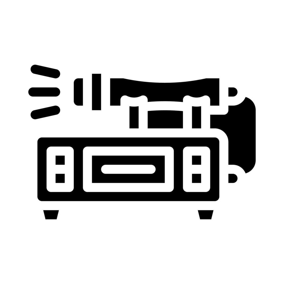 laser apparatuur glyph pictogram vectorillustratie plat vector