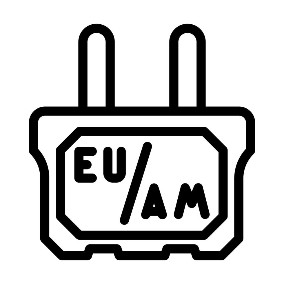 adapter socket lijn pictogram vectorillustratie vector