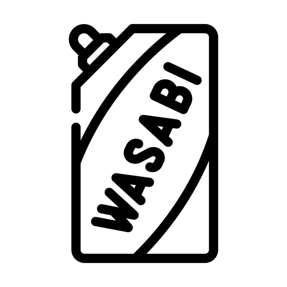 pakket wasabi lijn pictogram vectorillustratie vector