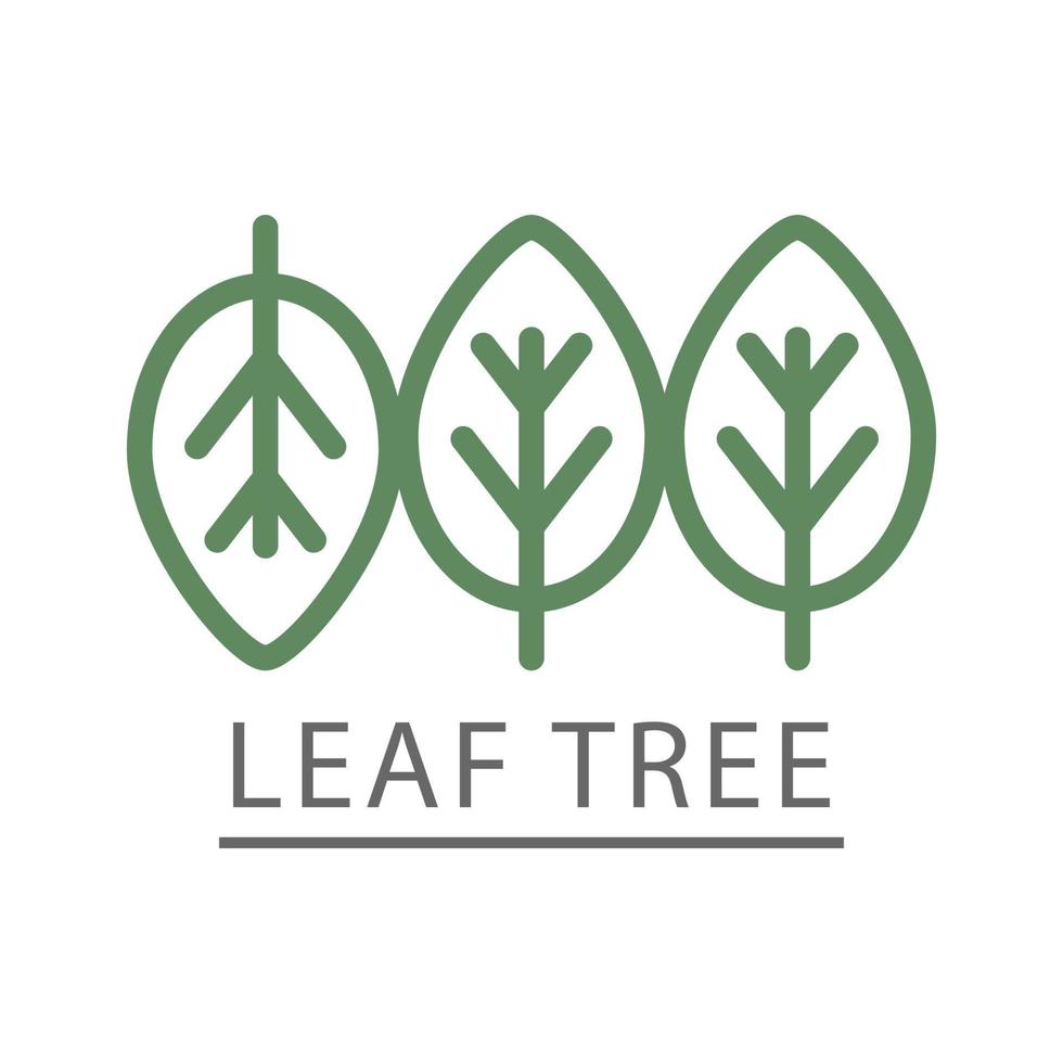 groen blad boom logo pictogram vector ontwerp. landschapsontwerp, tuin, plant, natuur en ecologie vector logo