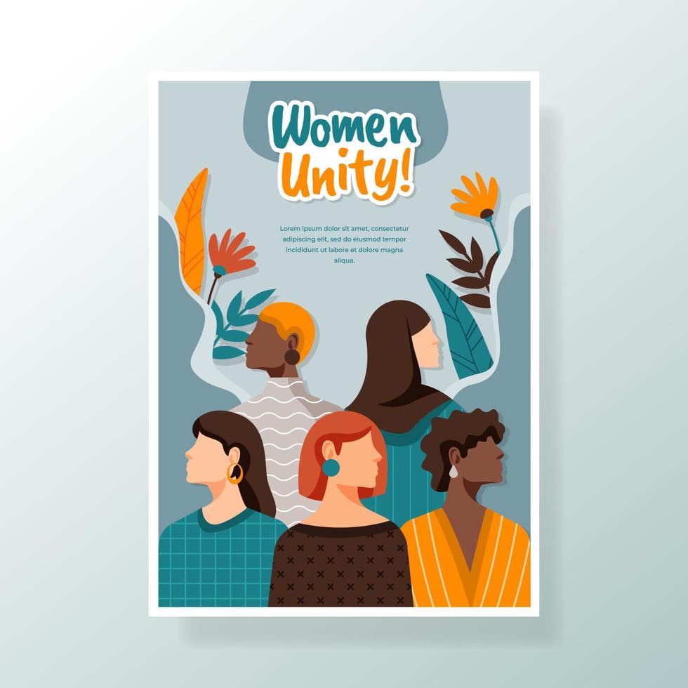 vrouwen eenheid poster vector