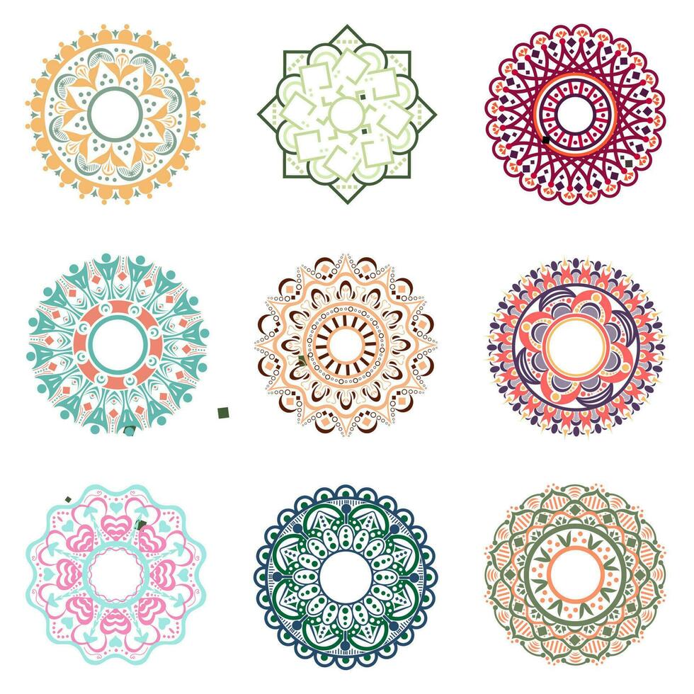 illustratie grafische vector van etnische mandala kunst. perfect voor achtergrondstructuur, uitnodiging, etnisch element, islamitische inhoud
