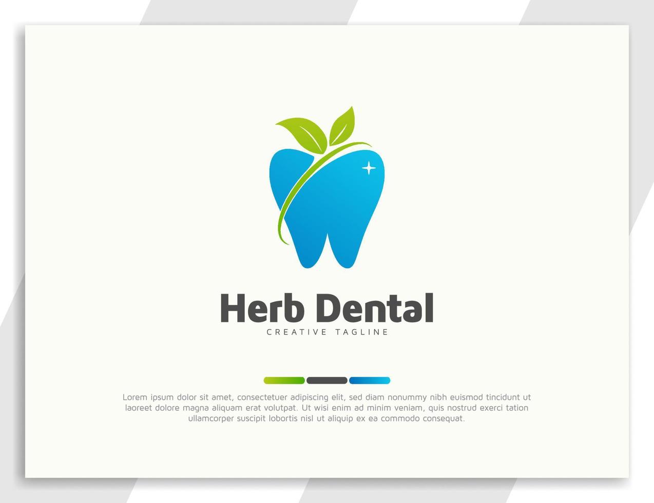 tandheelkundige zorg logo met bladeren illustratie vector