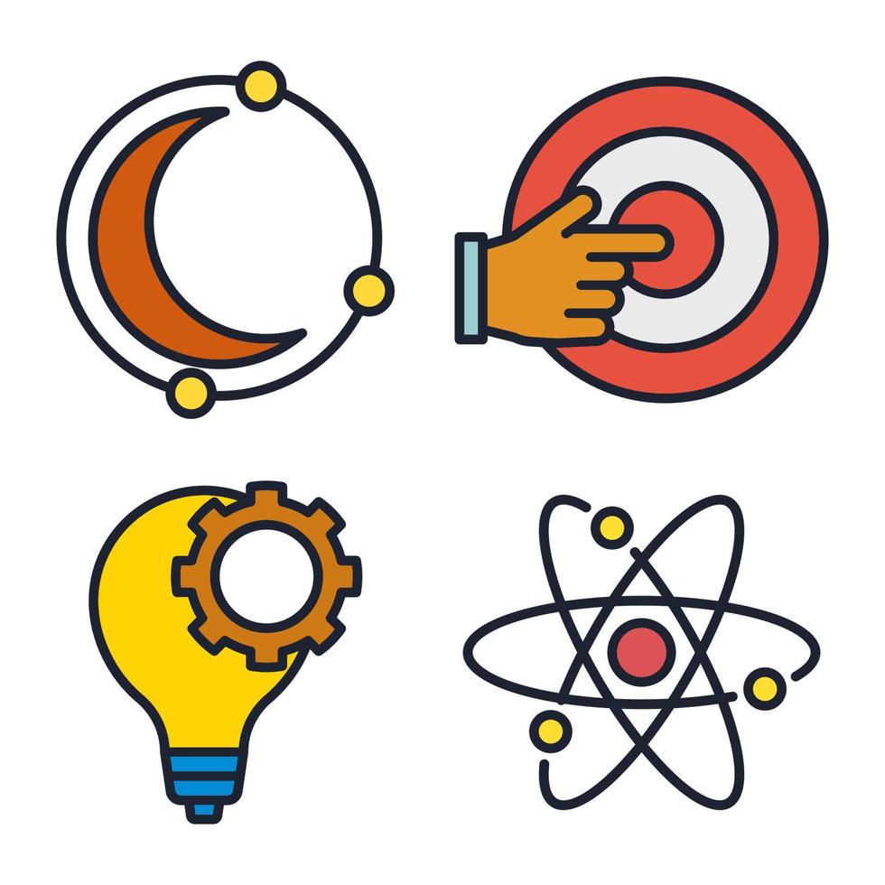 onderwijs set pictogram symbool sjabloon voor grafisch en webdesign collectie logo vector illustratie