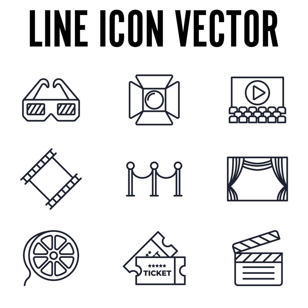 entertainment set pictogram symbool sjabloon voor grafisch en webdesign collectie logo vectorillustratie vector