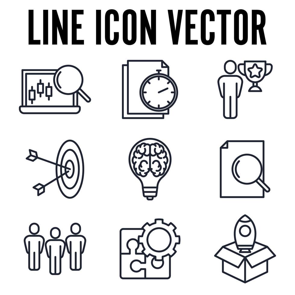 opstarten set pictogram symbool sjabloon voor grafisch en webdesign collectie logo vectorillustratie vector