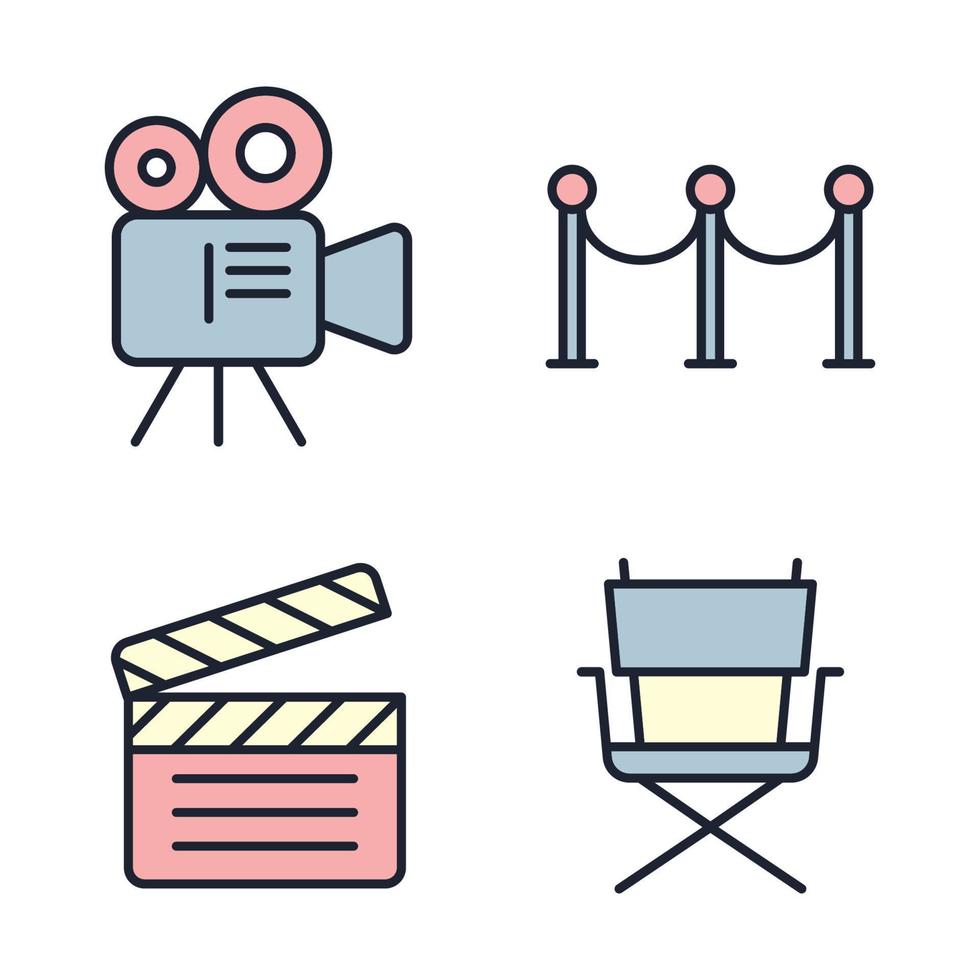 entertainment set pictogram symbool sjabloon voor grafisch en webdesign collectie logo vectorillustratie vector