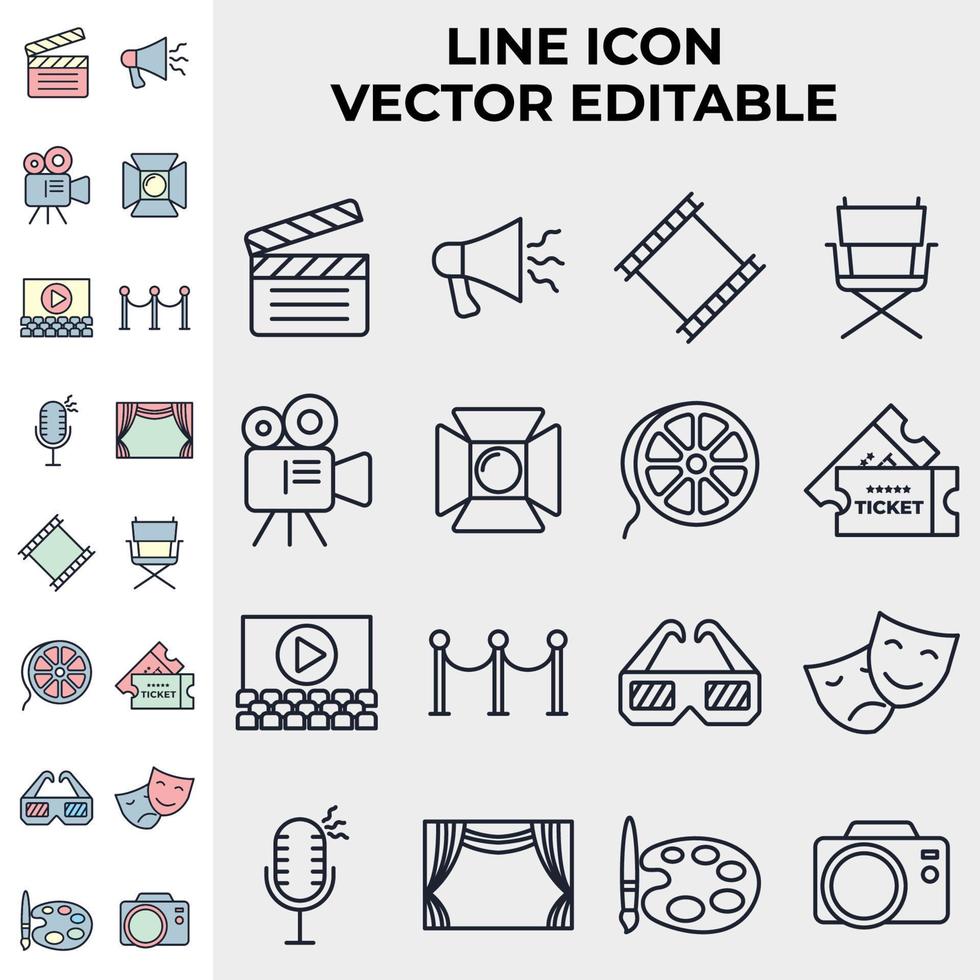 entertainment set pictogram symbool sjabloon voor grafisch en webdesign collectie logo vectorillustratie vector