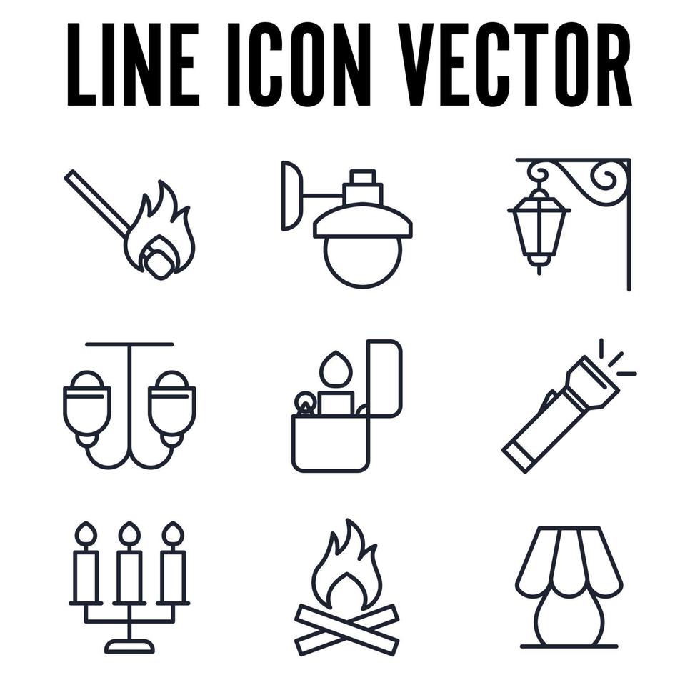 lichten set pictogram symbool sjabloon voor grafisch en webdesign collectie logo vectorillustratie vector