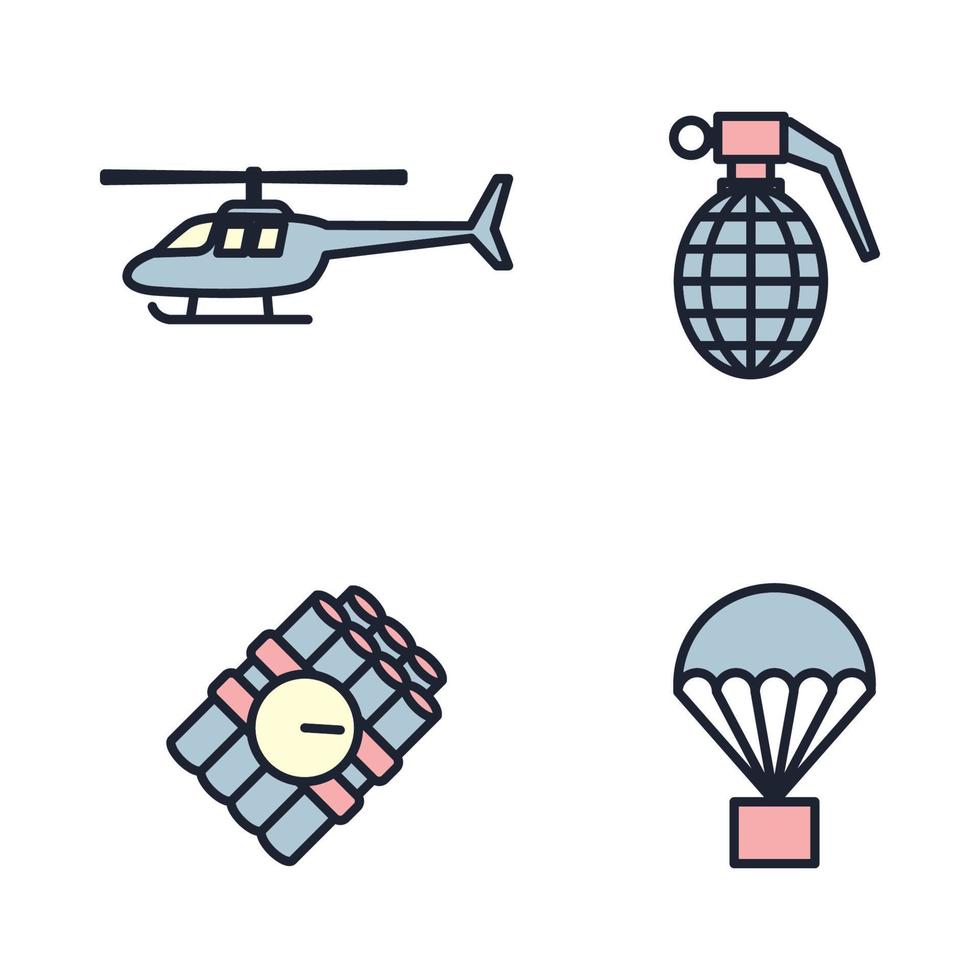 oorlog set pictogram symbool sjabloon voor grafische en webdesign collectie logo vectorillustratie vector