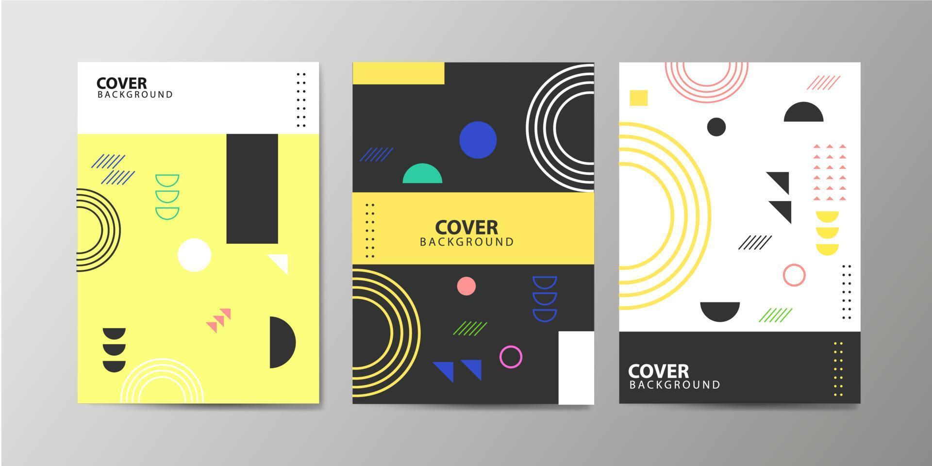 covers met minimaal ontwerp. coole geometrische achtergronden voor uw ontwerp. toepasbaar voor banners, plakkaten, posters, flyers etc. eps10 vector