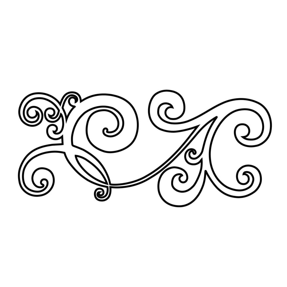 vector damast vintage barokke scroll ornament swirl. Victoriaanse monogram heraldische schild werveling. retro bloemen blad patroon grens gebladerte antiek acanthus kalligrafie gegraveerd tattoo.tile decor element