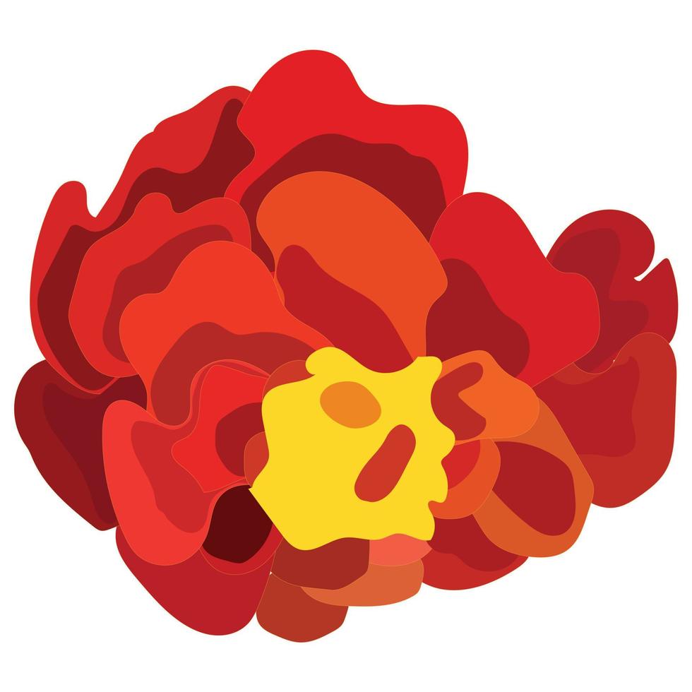 oranje calendula, bloem, symbool van de mexicaanse feestdag van de doden. vector voorraad illustratie geïsoleerd op een witte achtergrond.