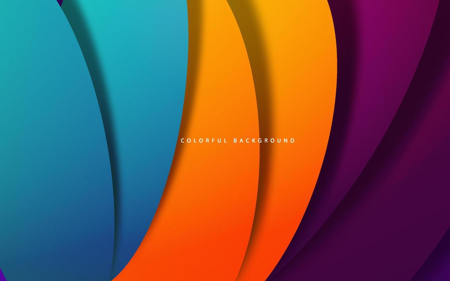 abstracte cirkelvorm overlap laag kleurrijke achtergrond vector