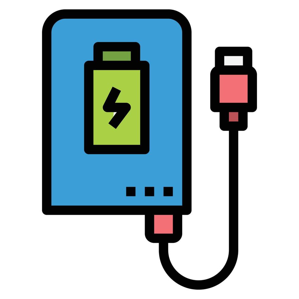 home elektronica apparaten pictogram vector, power bank vector