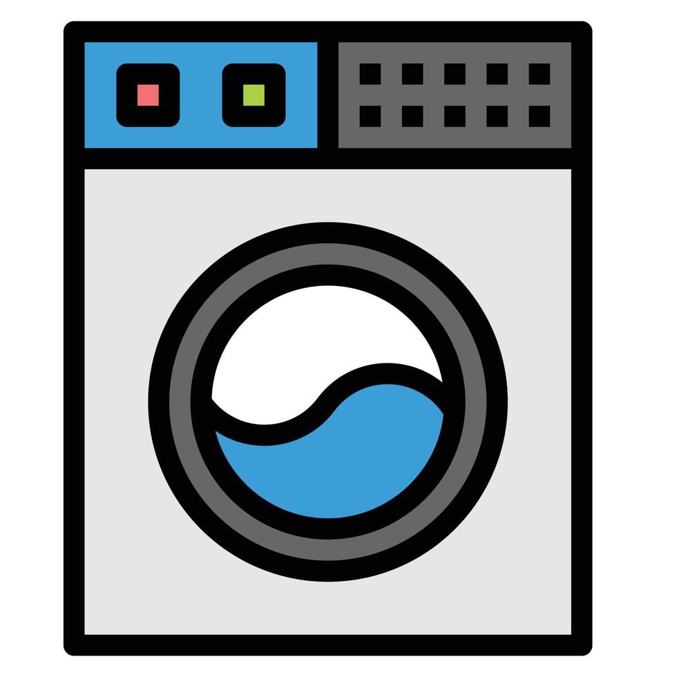 huis elektronica apparaten pictogram vector, wasmachine vector