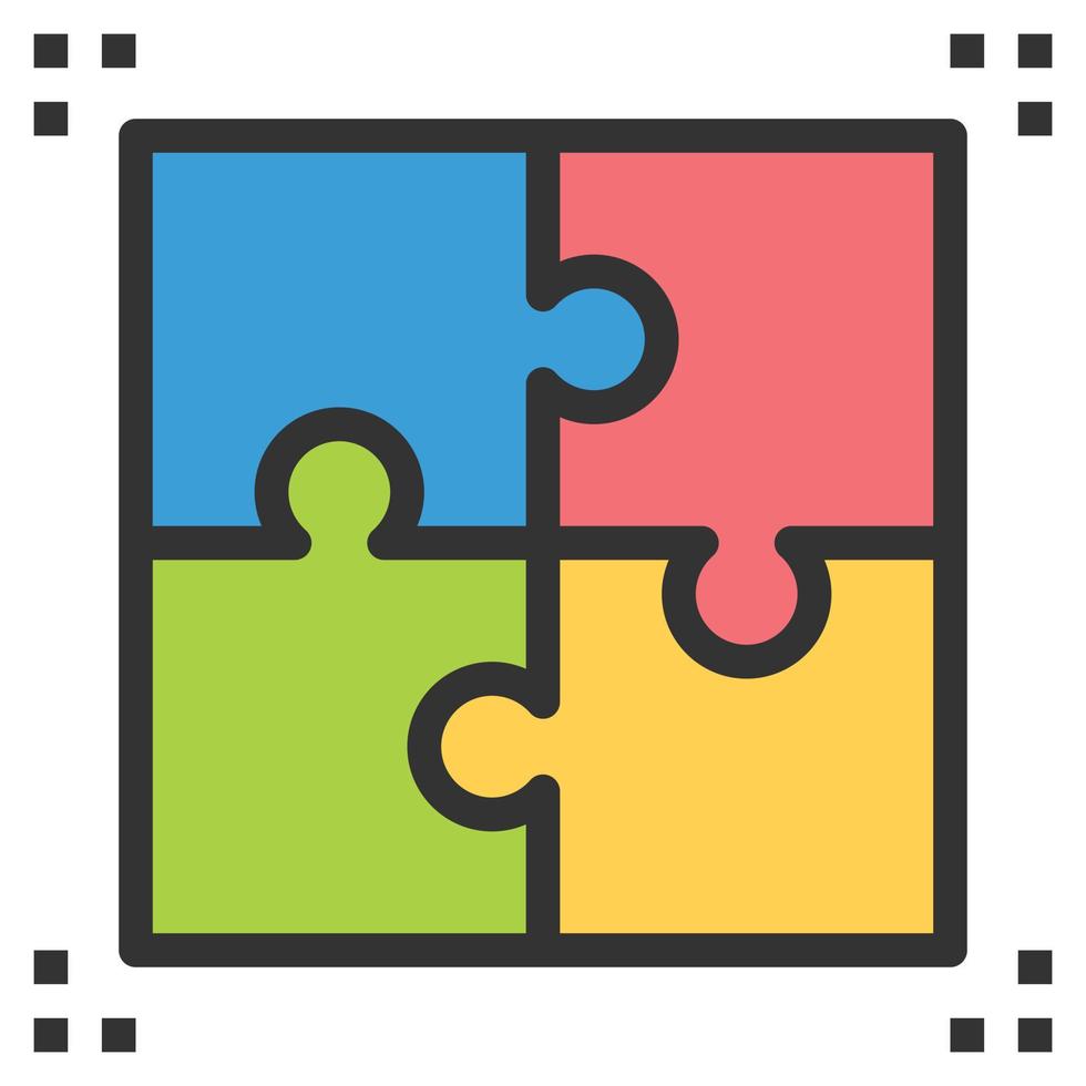 puzzel pictogram vectorillustratie, business vector