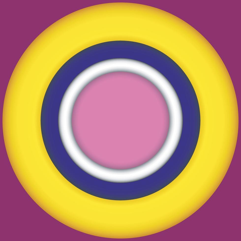 vierkante abstracte banner met kleurrijke cirkels en plaats voor tekst in het midden vector