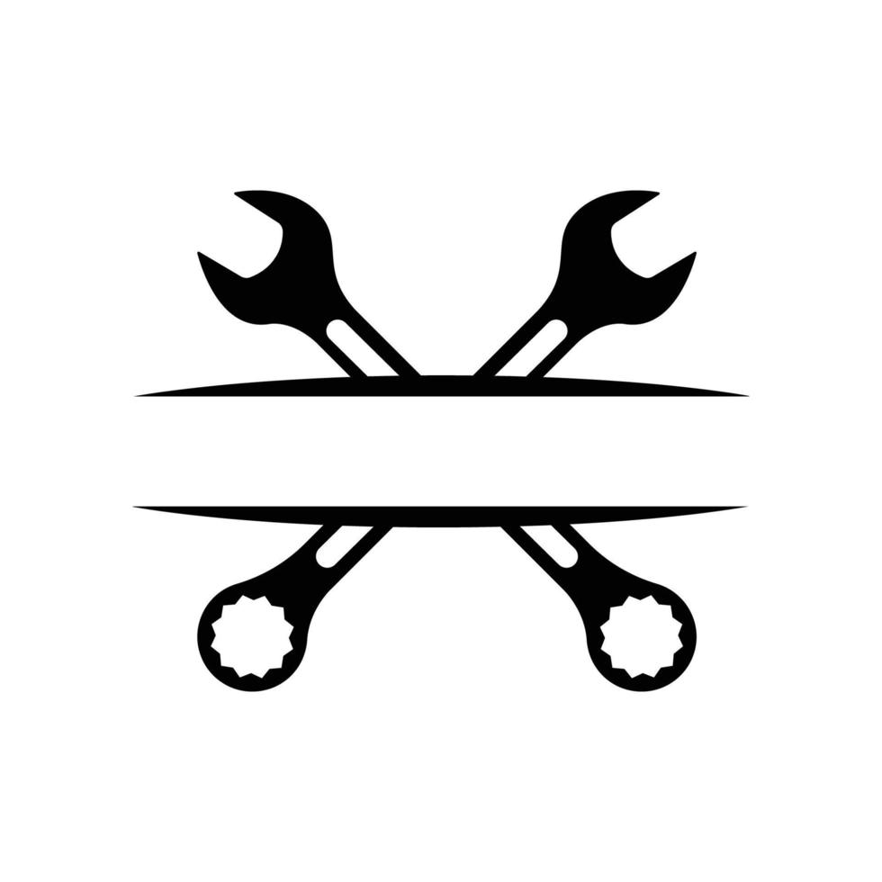 monteur gereedschap logo pictogram ontwerp vector