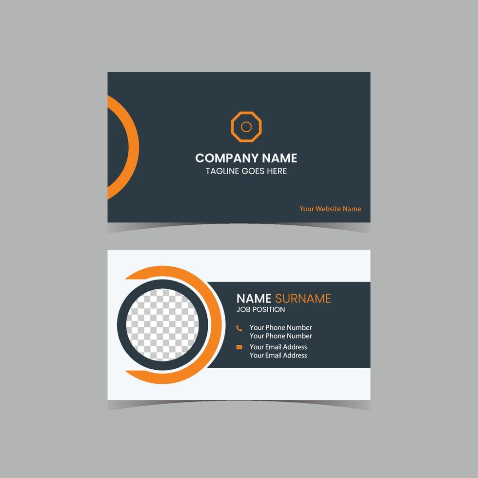 eenvoudig ontwerpsjabloon voor bedrijfs- of visitekaartjes vector