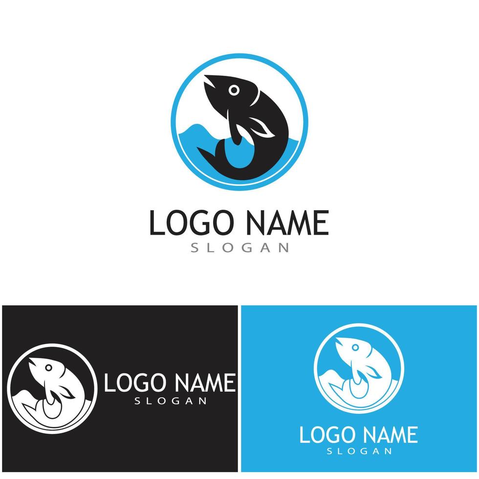 vis logo sjabloon. creatief vectorsymbool vector