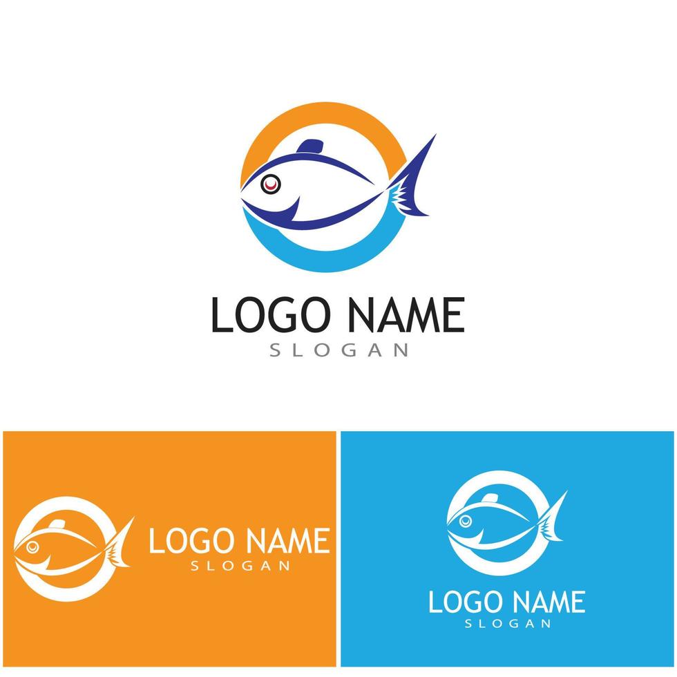 vis logo sjabloon. creatief vectorsymbool vector