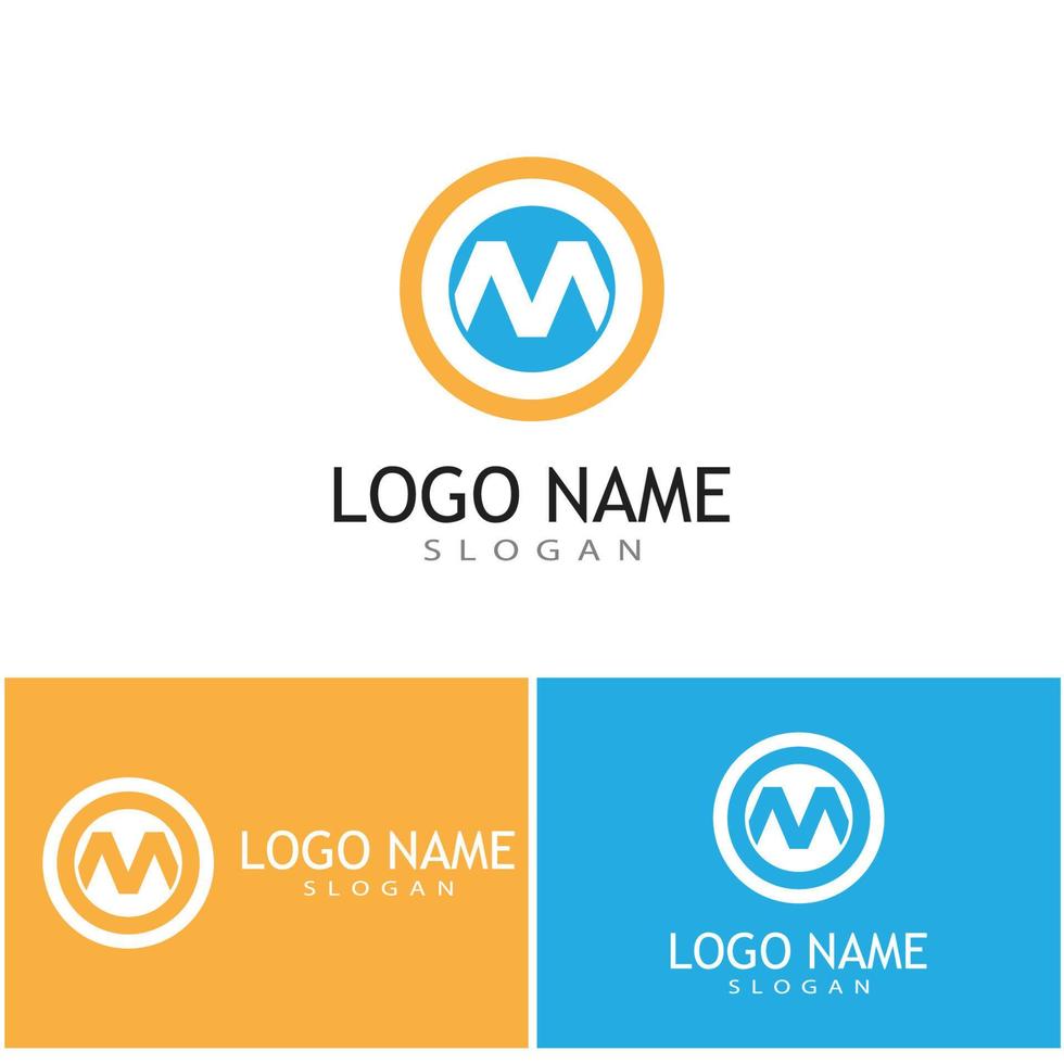 m brief Logo sjabloon vector illustratie ontwerp