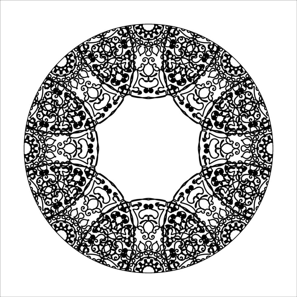 handgetekende mandala. decoratie in etnische oosterse doodle sieraad. vector