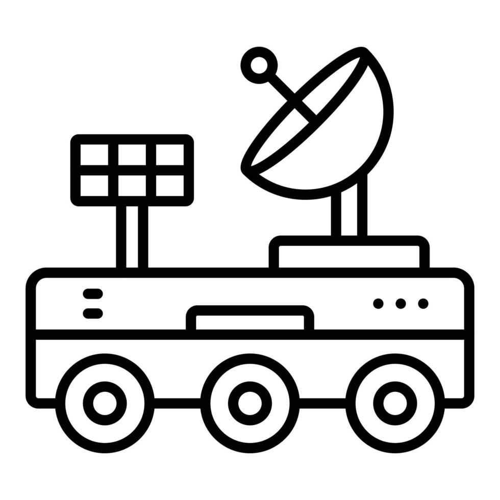 maan rover pictogramstijl vector