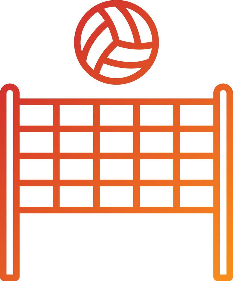 volleybal net pictogramstijl vector