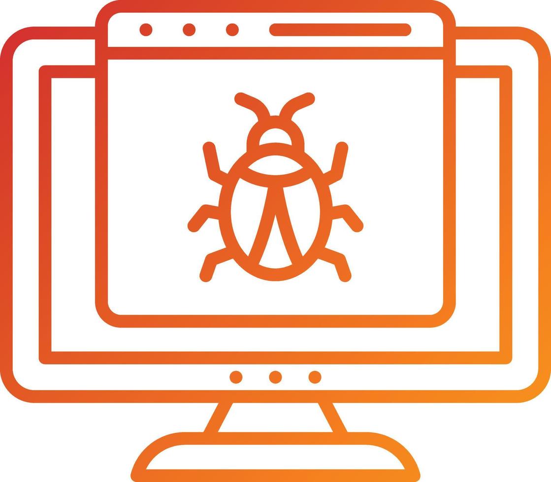 computer bug pictogramstijl vector