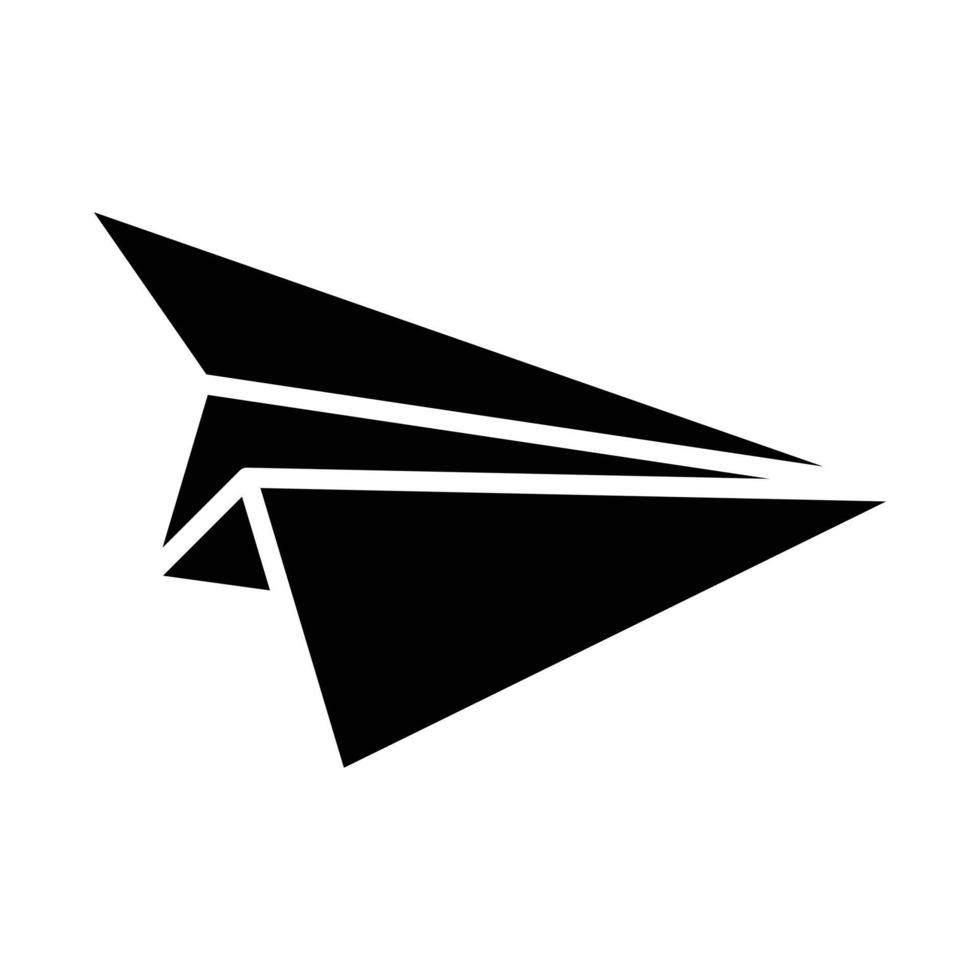 papier vliegtuig pictogramstijl vector