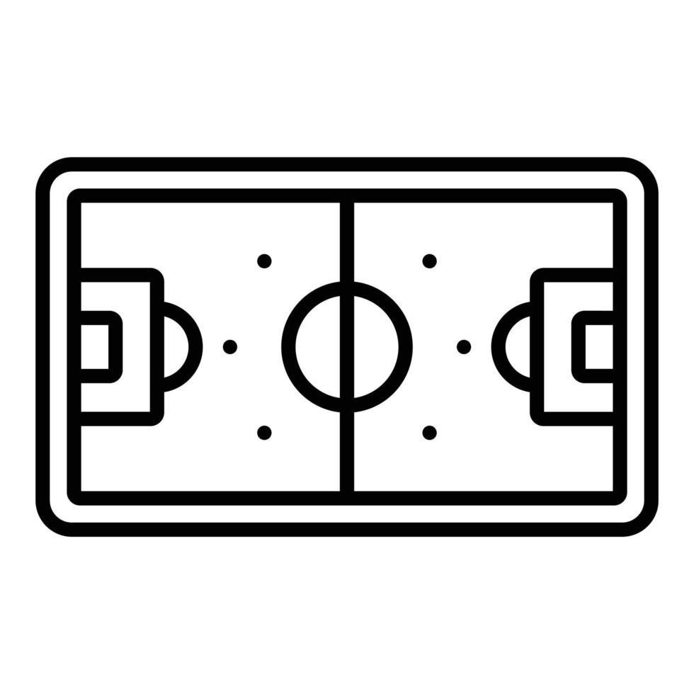 pictogramstijl voetbalveld vector