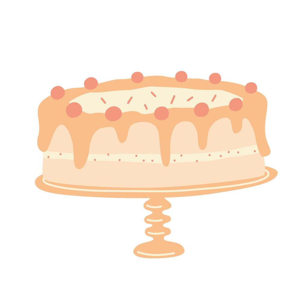 taart vector hand getekende illustratie.