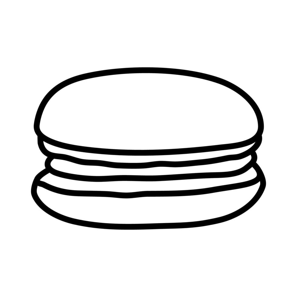 macarons dessert. doodle vectorelement. vector