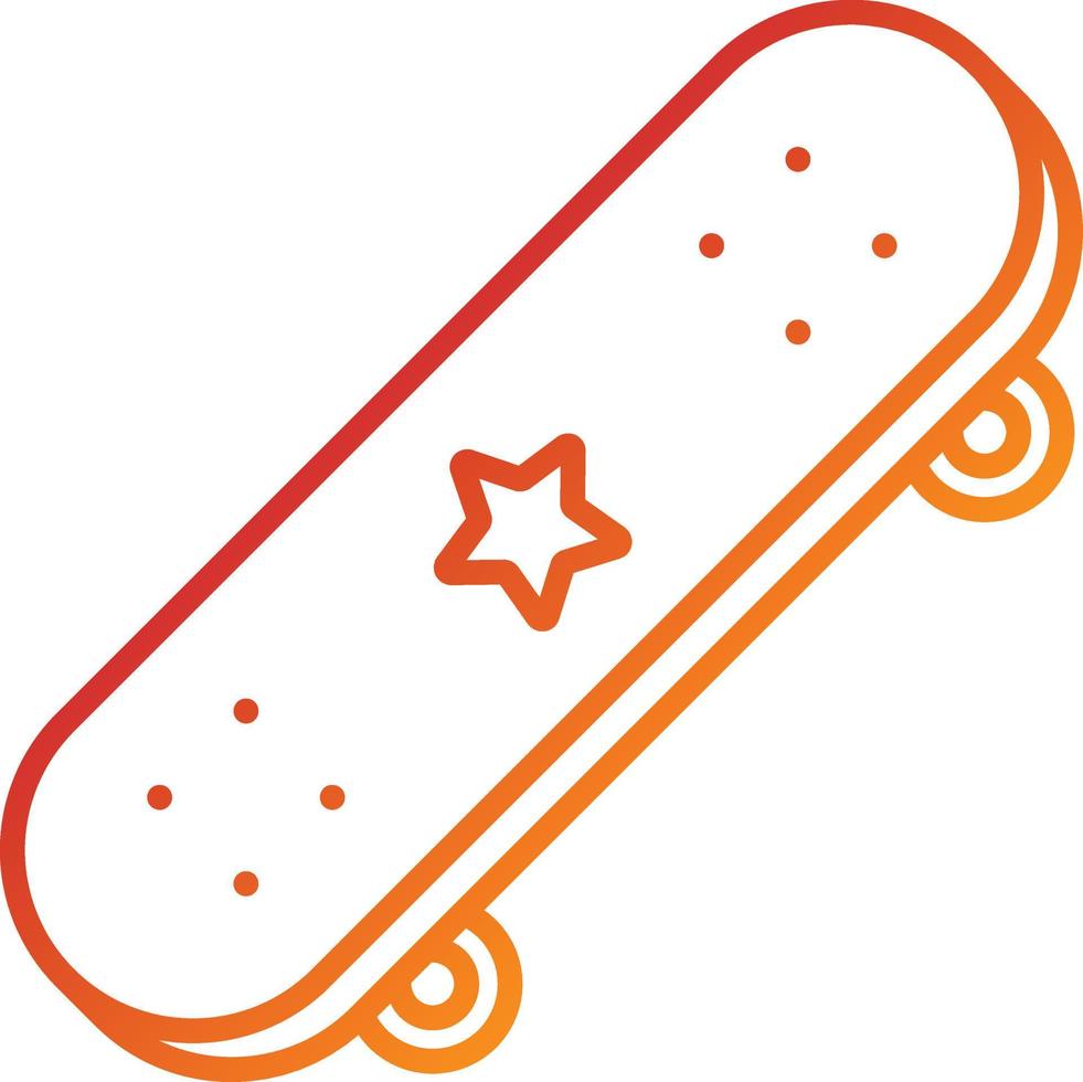 skateboard pictogramstijl vector
